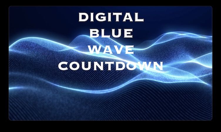 Digital Blue Wave 5 Minute Countdown
